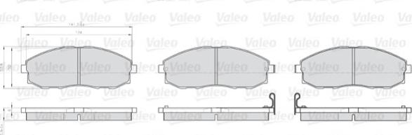 Valeo 872537 - Тормозные колодки, дисковые, комплект unicars.by