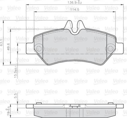 Valeo 872190 - Тормозные колодки, дисковые, комплект unicars.by