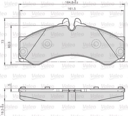 Valeo 872153 - Тормозные колодки, дисковые, комплект unicars.by