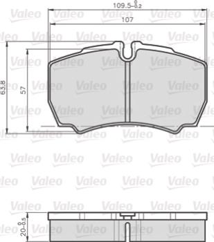 Valeo 872123 - Тормозные колодки, дисковые, комплект unicars.by