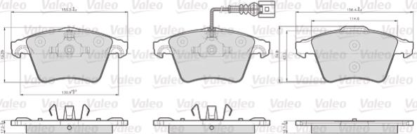 Valeo 872746 - Тормозные колодки, дисковые, комплект unicars.by