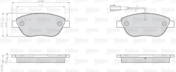 Valeo 872708 - Тормозные колодки, дисковые, комплект unicars.by