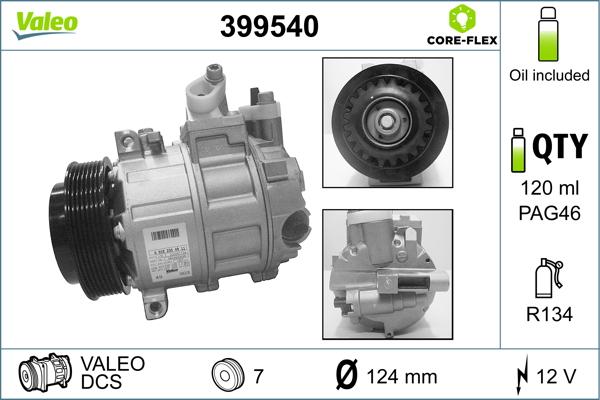 Valeo 399540 - Компрессор кондиционера unicars.by