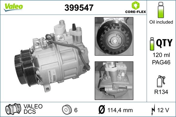 Valeo 399547 - Компрессор кондиционера unicars.by