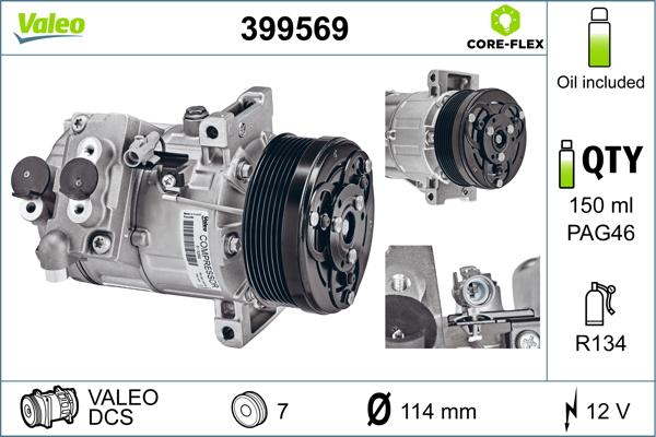 Valeo 399569 - Компрессор кондиционера unicars.by