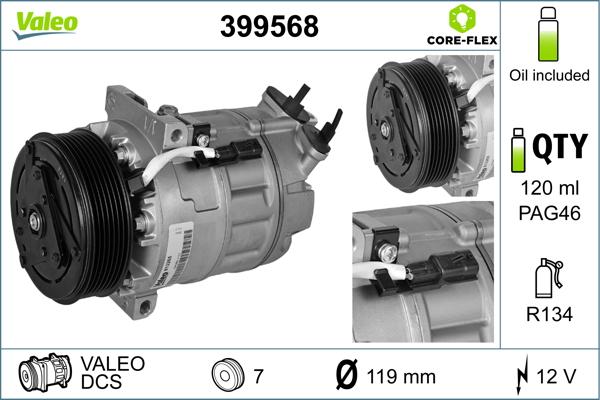 Valeo 399568 - Компрессор кондиционера unicars.by