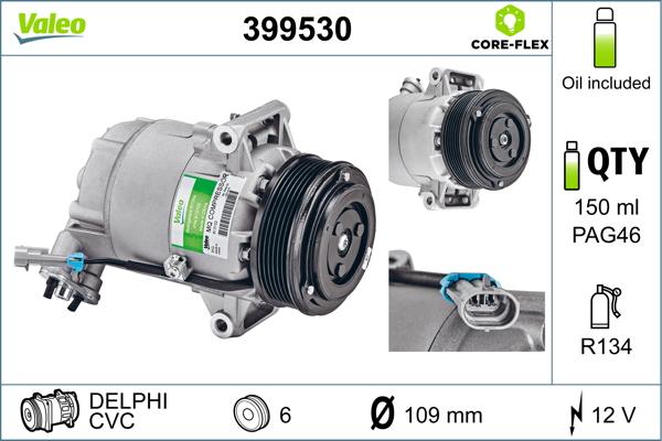 Valeo 399530 - Компрессор кондиционера unicars.by