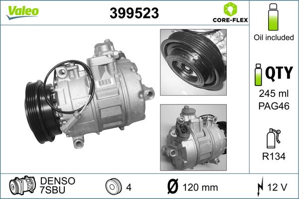 Valeo 399523 - Компрессор кондиционера unicars.by