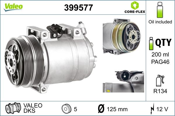 Valeo 399577 - Компрессор кондиционера unicars.by