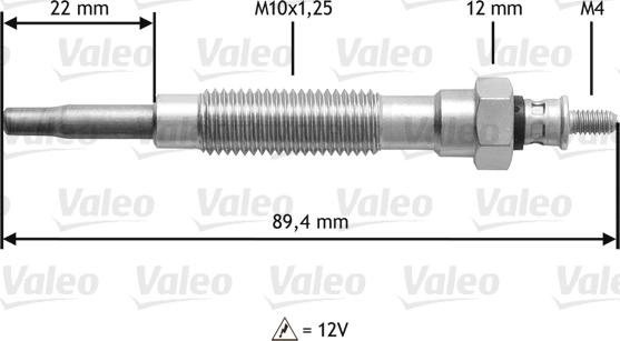 Valeo 345149 - Свеча накаливания unicars.by