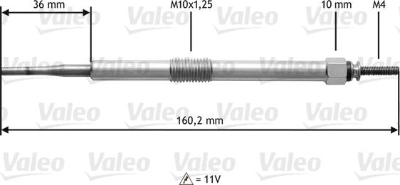 Valeo 345144 - Свеча накаливания unicars.by