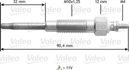 Valeo 345141 - Свеча накаливания unicars.by