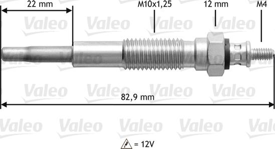 Valeo 345148 - Свеча накаливания unicars.by