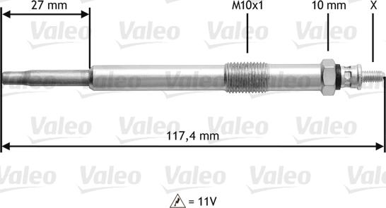 Valeo 345143 - Свеча накаливания unicars.by