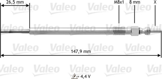 Valeo 345142 - Свеча накаливания unicars.by