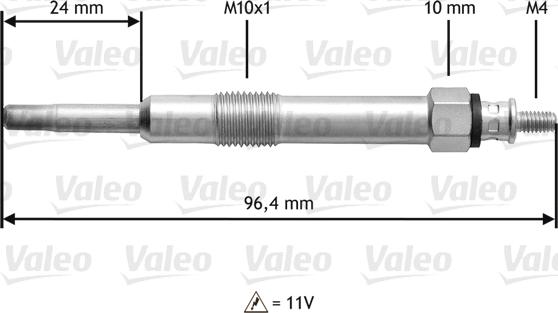 Valeo 345150 - Свеча накаливания unicars.by