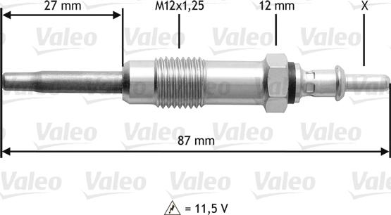 Valeo 345151 - Свеча накаливания unicars.by