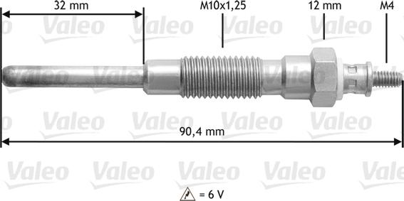 Valeo 345 158 - Свеча накаливания unicars.by