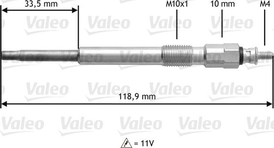 Valeo 345152 - Свеча накаливания unicars.by