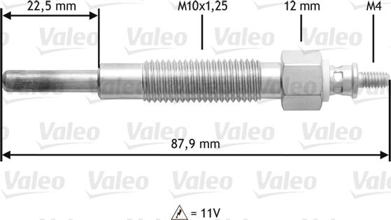 Valeo 345157 - Свеча накаливания unicars.by