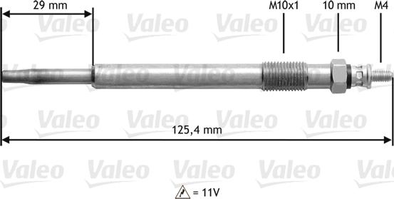 Valeo 345168 - Свеча накаливания unicars.by