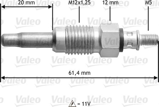 Valeo 345108 - Свеча накаливания unicars.by