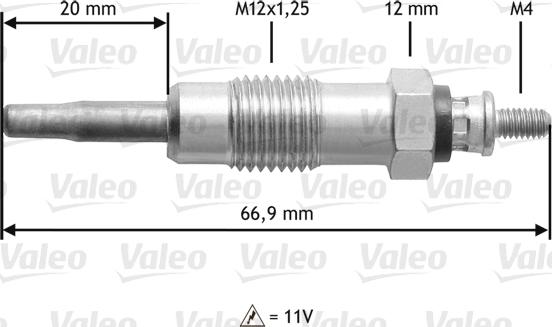 Valeo 345111 - Свеча накаливания unicars.by