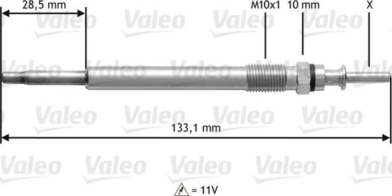 Valeo 345113 - Свеча накаливания unicars.by