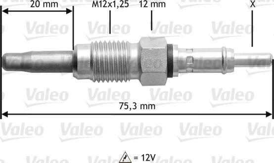 Valeo 345 181 - Свеча накаливания unicars.by