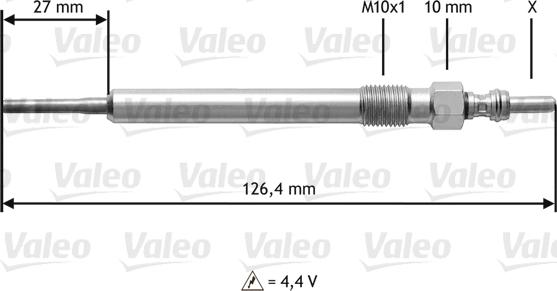 Valeo 345 183 - Свеча накаливания unicars.by