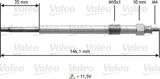 Valeo 345139 - Свеча накаливания unicars.by