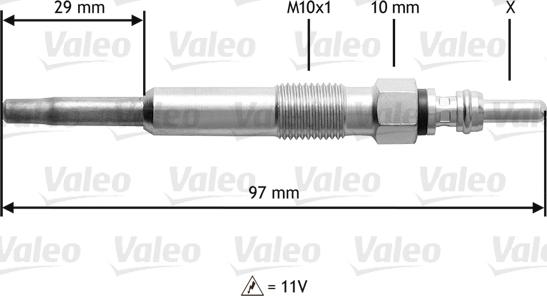 Valeo 345130 - Свеча накаливания unicars.by