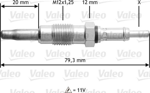 Valeo 345137 - Свеча накаливания unicars.by