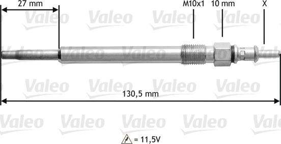 Valeo 345121 - Свеча накаливания unicars.by