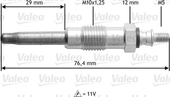 Valeo 345170 - Свеча накаливания unicars.by