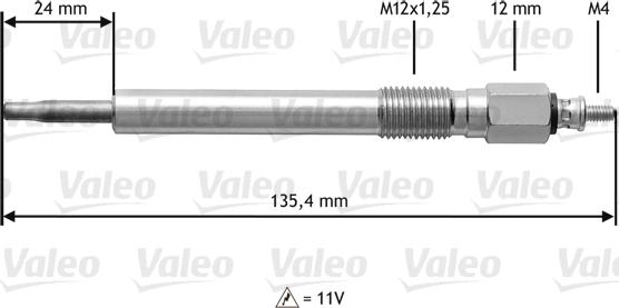 Valeo 345178 - Свеча накаливания unicars.by