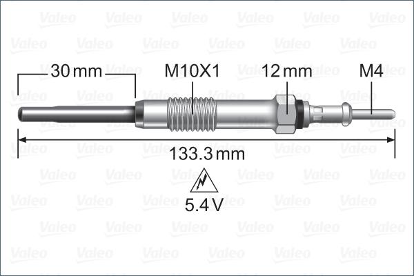 Valeo 345243 - Свеча накаливания unicars.by