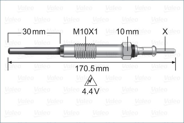 Valeo 345247 - Свеча накаливания unicars.by