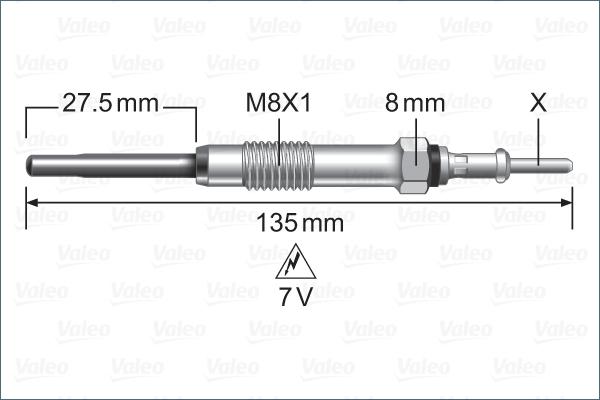 Valeo 345251 - Свеча накаливания unicars.by