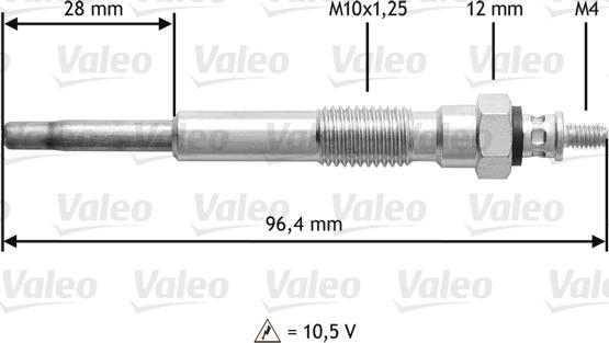 Valeo 345209 - Свеча накаливания unicars.by