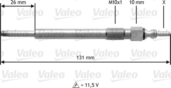 Valeo 345201 - Свеча накаливания unicars.by