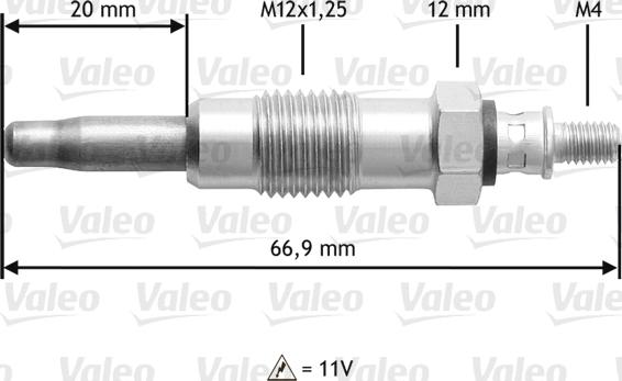 Valeo 345210 - Свеча накаливания unicars.by