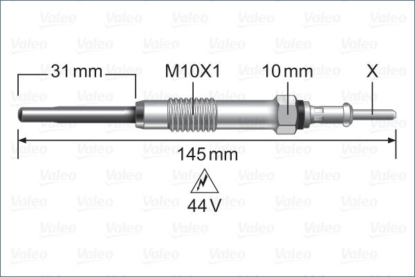 Valeo 345234 - Свеча накаливания unicars.by