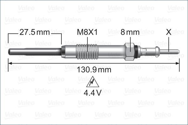 Valeo 345229 - Свеча накаливания unicars.by