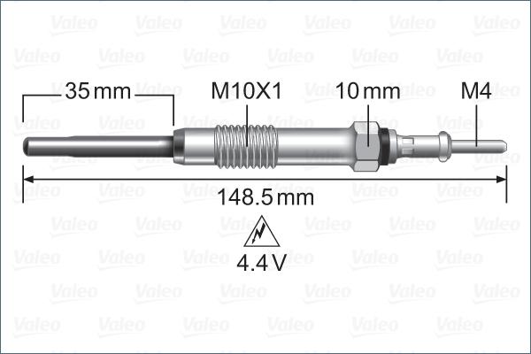 Valeo 345225 - Свеча накаливания unicars.by