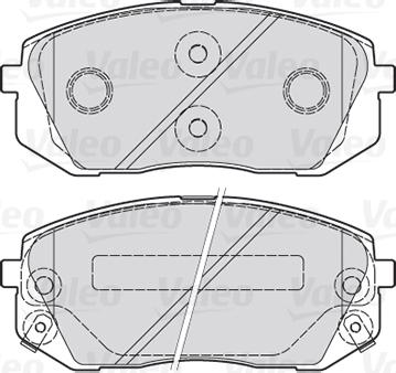 Valeo 301934 - Тормозные колодки, дисковые, комплект unicars.by