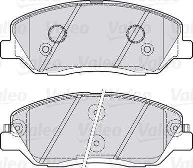 Valeo 301937 - Тормозные колодки, дисковые, комплект unicars.by