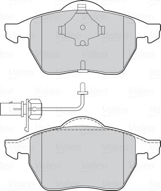 Valeo 301483 - Тормозные колодки, дисковые, комплект unicars.by