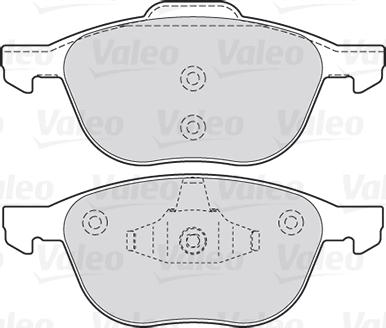 Valeo 301649 - Тормозные колодки, дисковые, комплект unicars.by