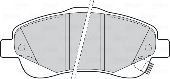 Valeo 301665 - Тормозные колодки, дисковые, комплект unicars.by